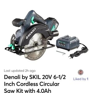 Denali Cordless Circular Saw Kit - Black and Green